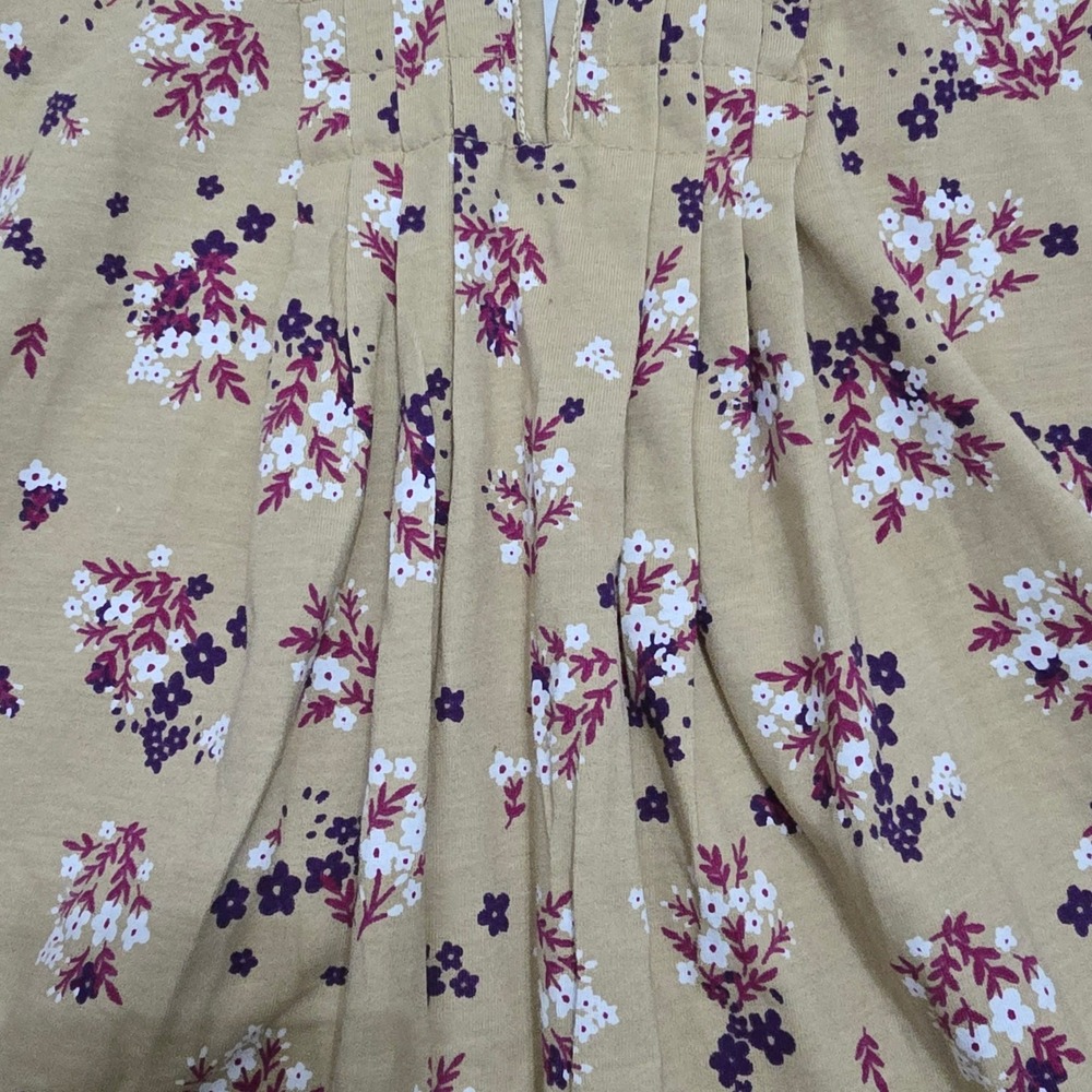 Woman Within Floral Pintuck Tunic Top Women 5X 38/40 Short Sleeve New - Picture 7 of 7
